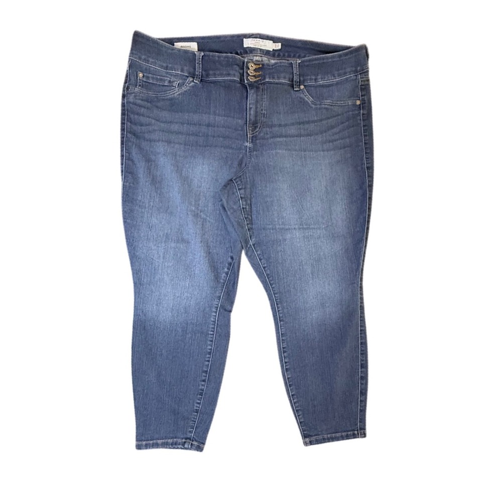 Torrid‎ Denim Jeggings First At Fit Cropped Dark Wash Plus Size 24S